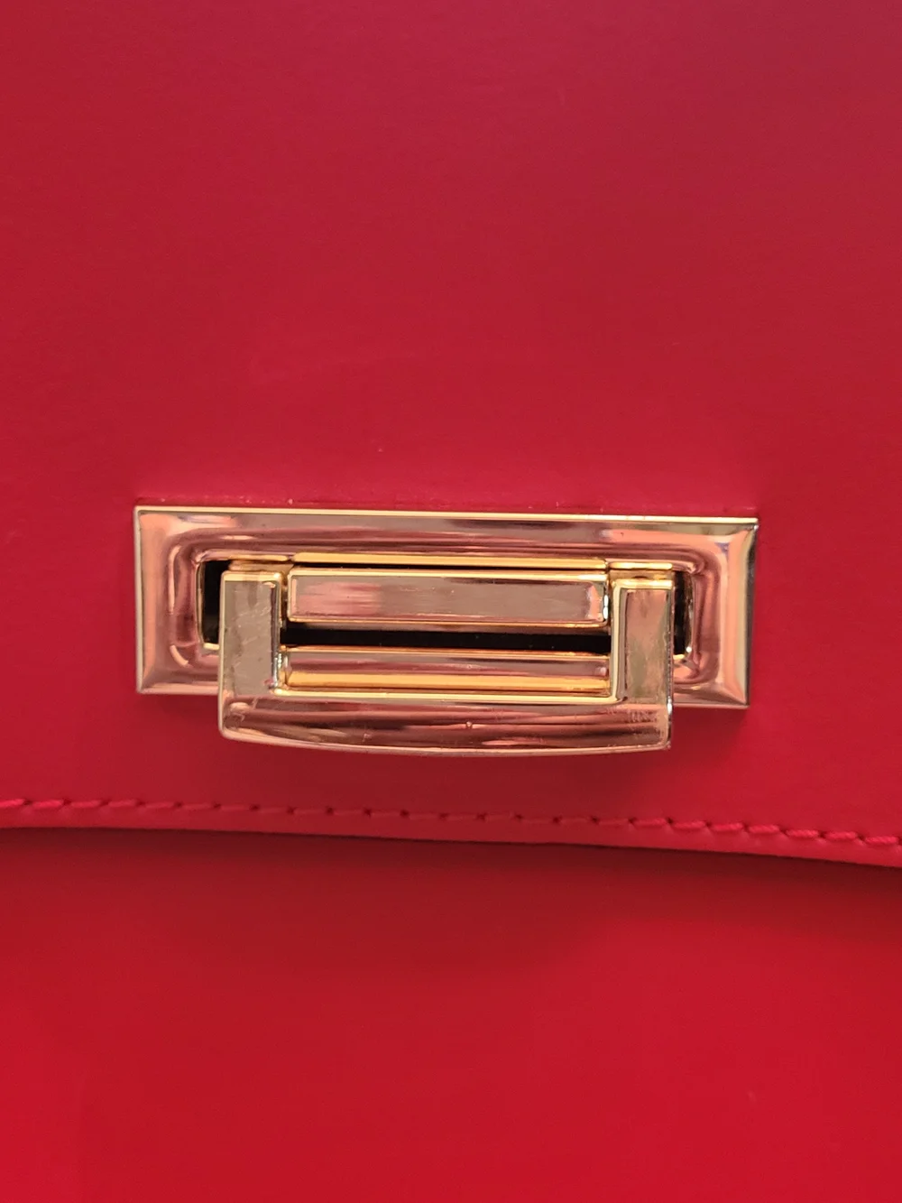 Structured Italian Leather Top-Handle Satchel in Bright Red